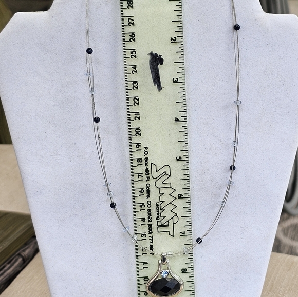 SET! Lia Sophia with 925 Teardrop Earrings & Beaded Choker SET! - Picture 9 of 14